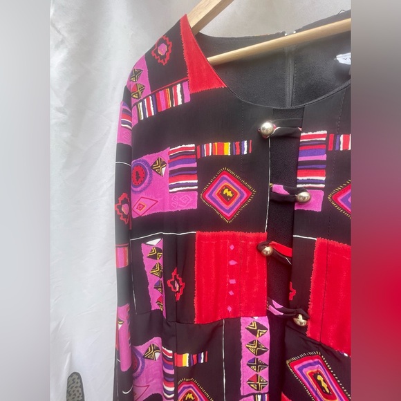 Colorful Geometric Pattern Dress - Picture 2 of 5